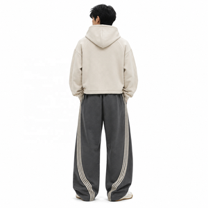 High Quality Sets Custom OEM-Logo Men's Solid Casual Winter/Autumn Oversized Pullover <b>Hoodies</b> & Baggy Sweatpants Tracksuits - Product Image 4