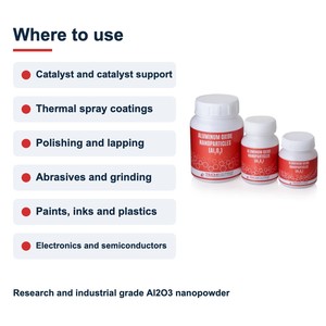 ผงอลูมิเนียมออกไซด์นาโนคุณภาพสูง 99.9% Al2O3 อนุภาคนาโนขนาดเฉลี่ย <50 นาโนเมตร สำหรับเคลือบผิวทนทานต่อการสึกหรอ ขายส่ง - Product Image 5