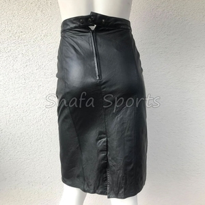 Jupes en cuir PU sexy pour femmes, taille haute, style crayon, vintage, moulantes, longues - Product Image 2