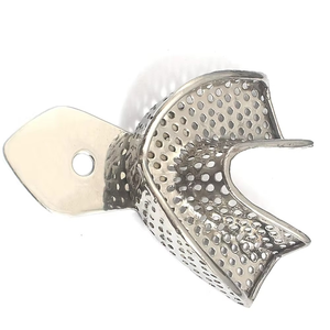 Bandeja de Impresión Dental Inferior Perforada de Azicon - Bandeja de Impresión Dental Mandibular de Acero Inoxidable Reutilizable y Autoclavable para Alginato - Product Image 2