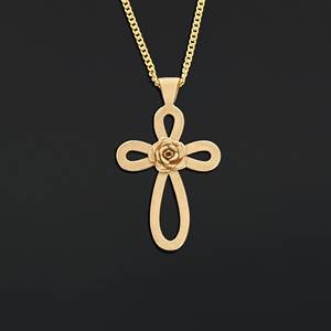 Colgante BOJ RCJ 014 Victoriano Personalizado Rosacruz Hecho a Mano en Plata de Ley, Cruz de la Rosa, Símbolo Alquímico, Precio Bajo en Oferta - Product Image 2