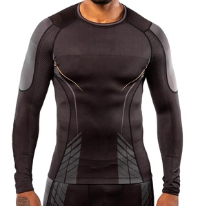 Meilleures ventes Chemise de grappling à manches longues BJJ Rash Guard personnalisée par compression Impression par sublimation OEM Rash Guards en vente - Product Image 2
