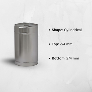 Tambor cilíndrico de metal para pintura y productos químicos - 274 mm - Product Image 2