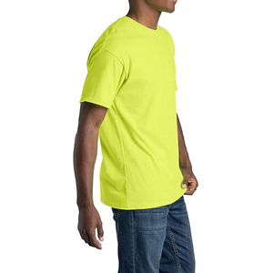 Men's Orange T-<b>Shirt</b> Short Sleeve O-Neck Regular Fit 100% Cotton Jersey Blank Casual Wear - Product Image 6
