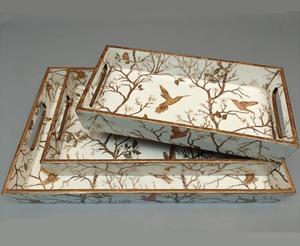 Bandeja Redonda Moderna de MDF Lacado con Estampado de Guepardo de la Selva, Bandeja Decorativa de Madera Brillante Hecha a Mano para Servir Comida - Product Image 3