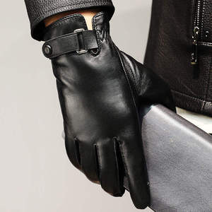 Gants complets unisexes légers en cuir véritable imperméable de qualité supérieure compatibles avec les écrans tactiles pour l'extérieur – Vente en gros Royal Leather Works - Product Image 2