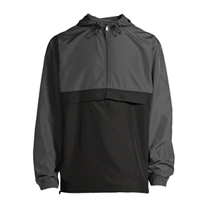 Men's Waterproof <b>Hooded</b> <b>Soft</b> <b>Shell</b> <b>Jacket</b> Quarter-Zip Color Blocked Oversized Fit All Seasons Outdoor Hiking Coat Regular Length - Product Image 1