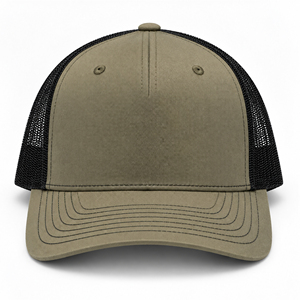 Olive Green Trucker <b>Cap</b> <b>Black</b> Mesh Back Blank Custom Logo Workwear <b>Baseball</b> Hat Adjustable Snapback Wholesale OEM Hats - Product Image 3
