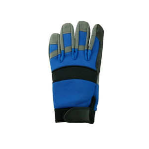 Gants de travail industriels en nitrile personnalisés bleu-noir finition sablée, bonne adhérence, doublure arrière en nylon tricoté de haute qualité, coton - Product Image 5