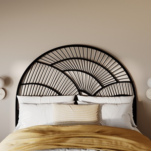 Top Vietnam supplier rattan headboard extra wide black bedheads handcrafted bed headboards - Product Image 5