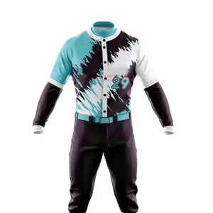 ออกแบบโลโก้ตามสั่ง ชุดเบสบอลคุณภาพสูง ระบายอากาศได้ดี แห้งเร็ว บริการ OEM เสื้อผ้ากีฬาสำหรับผู้ใหญ่แบบยูนิเซ็กซ์ - Product Image 4