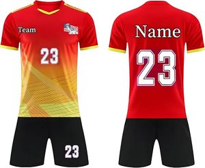 Camisetas de Fútbol Personalizadas para Hombres, Mujeres, Niños, Uniformes de Entrenamiento para Adultos con Nombre, Número y Logotipo - Product Image 1