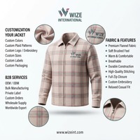 WIZE INTERNATIONAL – Veste en polaire à carreaux pour homme, col rabattable, fermeture éclair, décontractée, coupe-vent, réversible, pour l'automne