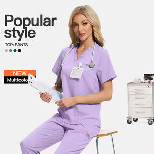 Tenues médicales élégantes et écologiques, ensembles de blouses et pantalons de travail pour dentistes, infirmières et personnel hospitalier, vente directe usine - Product Image 2