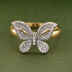 <b>Gold</b> Plated IGI Certified Moissanite Diamond <b>Ring</b> Classic Style Butterfly Diamond <b>Cocktail</b> <b>Ring</b> S925 Silver Diamond Jewelry - Product Image 4