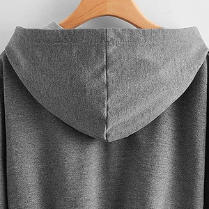 Sudadera Corta con Capucha para Mujer, Corte Holgado, Transpirable, Mezcla de Algodón, con Bolsillo Tipo Canguro, para Gimnasio, Entrenamiento, Correr, Actividades al Aire Libre - Product Image 3