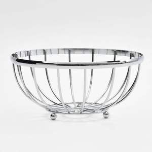 Panier à fruits en acier inoxydable pour le rangement sur comptoir de cuisine moderne, avec un design en fil métallique durable et résistant à la rouille, grande capacité - Product Image 4