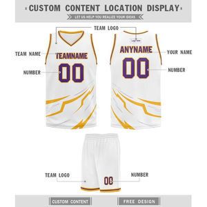 Ensembles d'uniformes de basketball personnalisés unisexes, vêtements de sport d'été 100% polyester à séchage rapide, impression par sublimation, logo, vente en gros - Product Image 5
