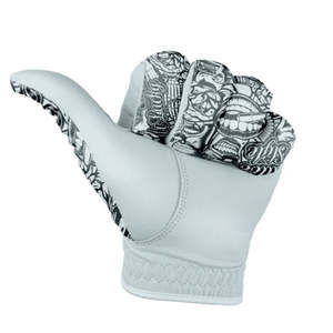 Men's Style Custom Logo Print Genuine Cabretta Sheepskin Golf Gloves for Left and Right Hand Outdoor <b>Applicable</b> - Product Image 5