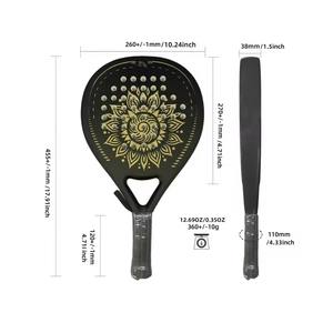 Raquette de padel en carbone 3K de haute qualité, nouveau design, fabriquée à la main avec filet en polyester, fabriquée au Pakistan - Product Image 2