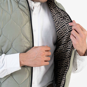 Men Fashion Sleeveless Puffer Vest Winter Quilted Warm Lightweight Body <b>Warmer</b> Outdoor Casual Jacket OEM Supplier - Product Image 6