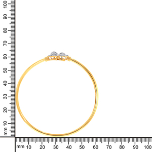 Bracelet en or jaune pour femme, minimaliste, avec diamants ronds brillants cultivés en laboratoire, pour un usage quotidien - Product Image 4