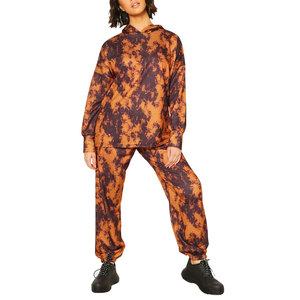 Ensemble jogging deux pièces personnalisé 2026 pour femme, imprimé intégral, survêtement en coton/polyester, tenue décontractée - Product Image 1