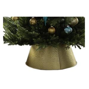Luxury Printed Galvanized Metal Iron Round Shaped Tree Skirt Copper Antique Finished Christmas Tree Collar - Product Image 5