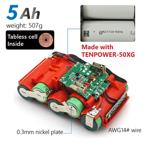 Batterie Li-ion professionnelle TPCELL 4/5AH 8/10AH 18V de remplacement pour <span class=keywords><strong>Procore</strong></span>, compatible avec BAT609 BAT618 avec BMS - Product Image 6