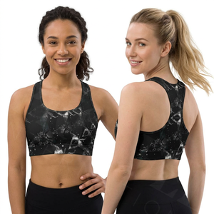 New Arrival Racerback Padded Workout Gym Fitness Yoga Running Breathable Stretch High Quality Sublimation Design Sports <b>Bra</b> OEM - Product Image 3