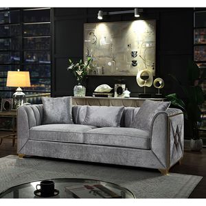 Velencia 2 pezzi Set da salotto in argento moderno - Product Image 2
