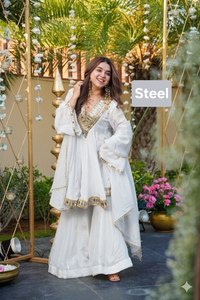 Ensemble Kurti Chinon pour femmes, collection ethnique, avec finitions élégantes - Product Image 2