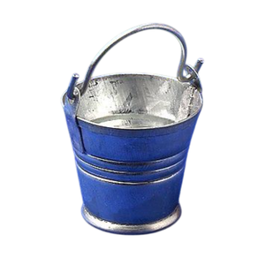 Cubos de hierro galvanizado azules pequeños al por mayor, cubos de metal galvanizado con asas para decoración de bodas y plantas pequeñas - Product Image 1