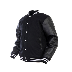 Blouson universitaire haute performance avec col côtelé confortable, idéal pour le streetwear, la mode universitaire et un style décontracté (OEM) - Product Image 1