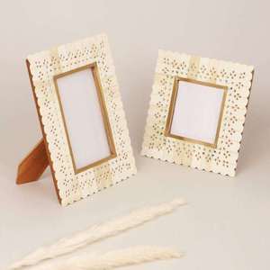 Handmade Bone Inlay Square Photo <b>Frame</b> for Customized Design Color Tabletop Use for Living Room Home Hotel Office Antique Design - Product Image 5