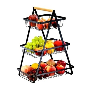 Elegant metal fruit <b>basket</b> organizer for home countertop storage providing airy space for keeping produce fresh longer - Product Image 5