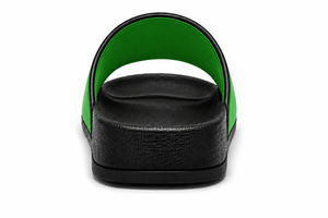 Claquettes personnalisées vertes et noires à bout ouvert avec semelle EVA, imperméables, légères, antidérapantes, pour l'été, avec sangle - Product Image 4