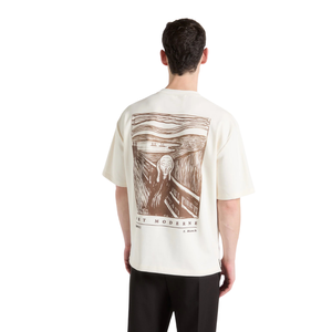Mens O Neck Short Sleeve <b>T</b> <b>Shirt</b> Front Text Print <b>Large</b> Vintage Back Graphic Relaxed Fit Wholesale Custom OEM Cotton Jersey Tees - Product Image 4