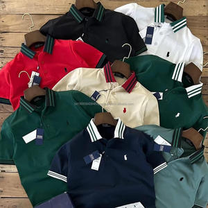 Lote de Excedentes de Ropa de Bangladesh, Tejido de Punto Sólido Ecológico para Camisa, Diseño con Cierre, Media Manga, Cuello con Botones, Estilo Golf - Product Image 2