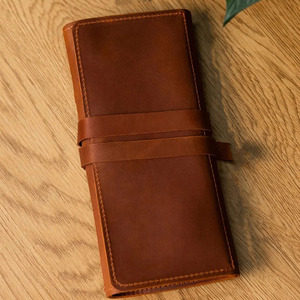 Rouleau de rangement pour pinceaux en cuir pleine fleur, organiseur professionnel pour artistes, étui de rangement multi-emplacements pour pinceaux, logo personnalisé, en vente à prix réduit - Product Image 5