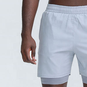 Wholesale <b>Men</b> 2 in 1 Running Gym <b>Shorts</b> Quick Dry Workout Fitness Athletic Training <b>Shorts</b> with Pocket Custom Logo OEM - Product Image 6