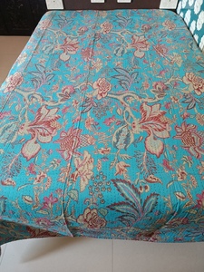 Floral Bird Print Bohemian <b>King</b> Modern All-Season Printed Denim Patchwork Handmade Cotton Filling Home Use Quilt <b>Bedspread</b> - Product Image 4