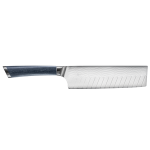 Cuchillo Nakiri Japonés de 6.5 Pulgadas para Vegetales, Acero Damasco de 71 Capas VG10, Cuchillo de Cocina para Picar y Rebanar, Mango de Micarta Azul, Premium - Product Image 1
