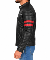 Blouson Moto Homme 2026 en Cuir de Vachette Noir Respirant Coupe Slim Col Montant Fermeture Éclair Style Motard Hiver