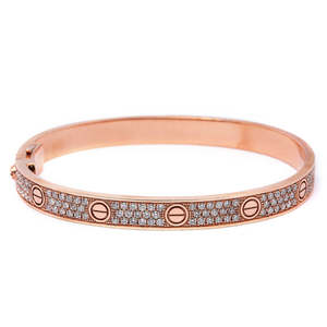 Brazalete de Moissanita Chapado en Oro de 14k de Diseño Simple y Alta Calidad, 204 Piedras, Estilo Hip Hop, Diseño Abierto y Cerrado, Proveedor Mayorista OEM - Product Image 1