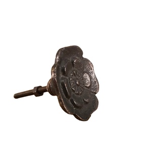 Cast iron knob flower shape <b>pull</b> cabinet drawer <b>for</b> <b>home</b> dresser door cabinet furniture decorative kitchen wardrobe handle knobs - Product Image 1