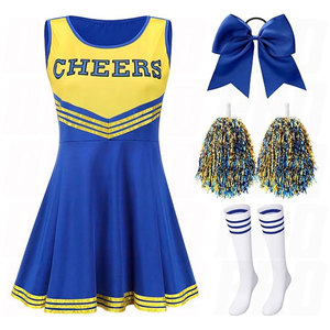 Costumes pour femmes adultes, tenue de cheerleader, ensemble de costumes de cheerleader, élégant, confortable, léger, pour la performance de cheerleading - Product Image 1