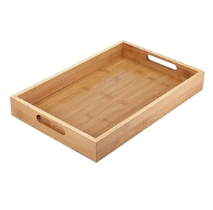 Bandeja de Servir Moderna de Bambú y Ratán con Asas, Material Natural Ecológico de Alta Calidad, Precio Económico, Hecho en India - Product Image 1