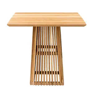 Mesa de Comedor Plegable de Madera de Teca Sólida, Ecológica, para Cafetería y Restaurante, Muebles Modernos y Duraderos para Hostelería, OEM ODM - Product Image 4