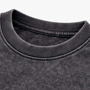 T-shirt surdimensionné en coton lavé à col rond pour homme, couleur unie, décontracté, manches courtes, coupe classique, longueur standard - Product Image 6